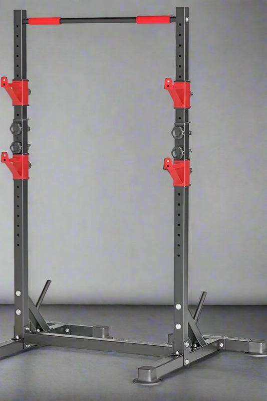 Basic adjustable squat rack.